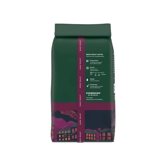 Starbucks Whole Bean Coffee, Dark Roast Coffee, French Roast, 100% Arabica, 1 Ba - Picture 2 of 6